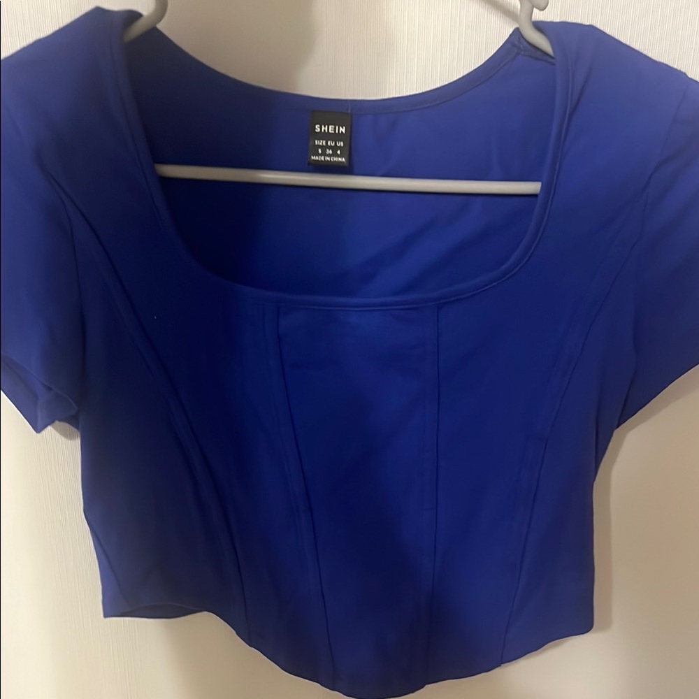 SHEIN Women's Blue Top